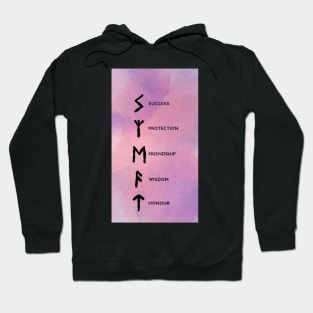 Bind Runes: Success, Protection, Friendship, Wisdom, Honour Hoodie